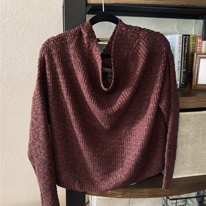 Brown Sweater - 65/35 cotton/acrylic. Very nice drape and weave.  Size Small.